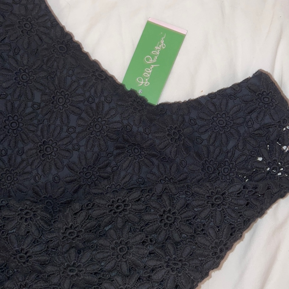 Black Size 12 Lily Pulitzer Crochet Shayna Dress BRAND NEW with tags!
